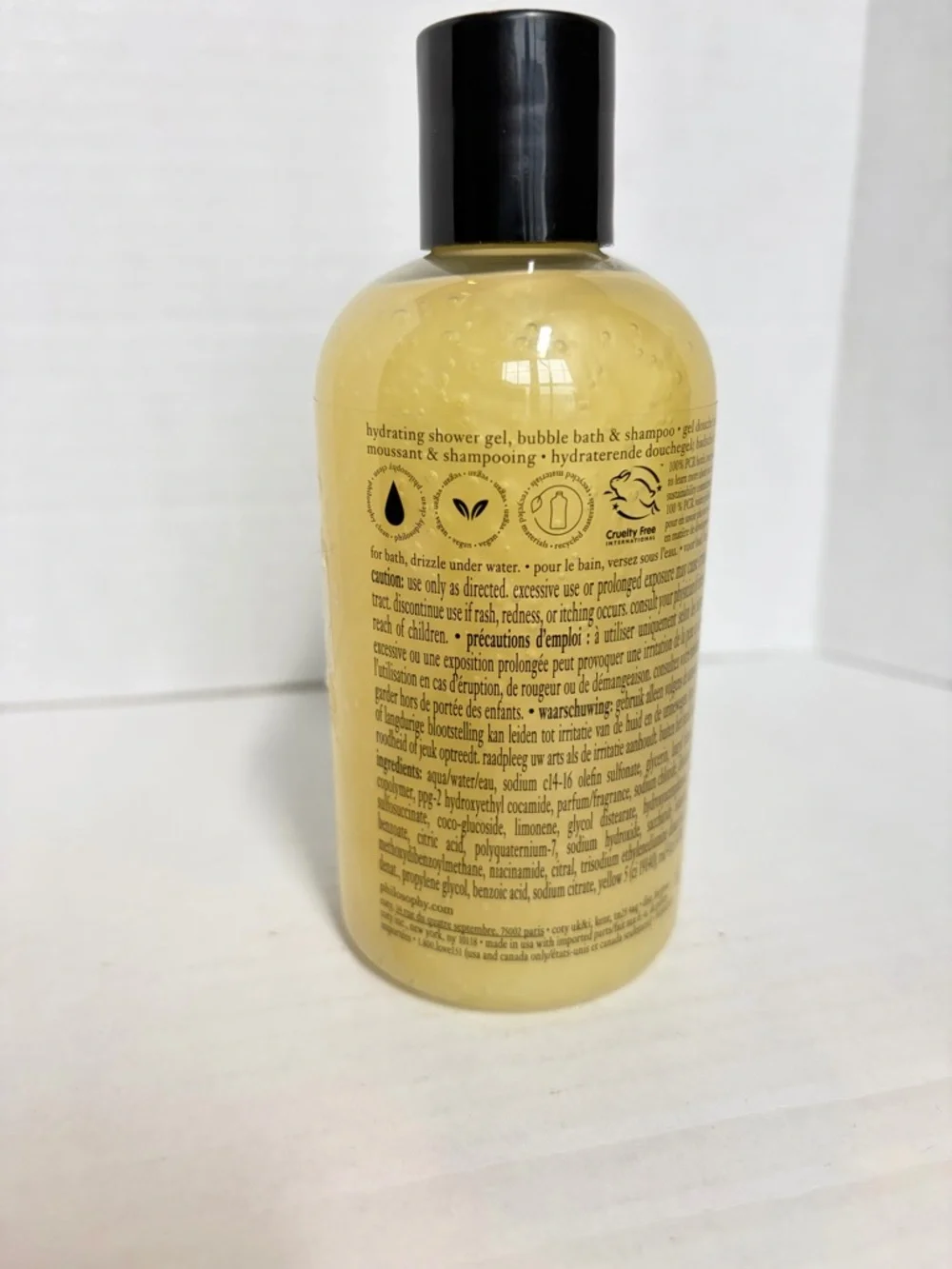 Philosophy Lemon Custard Hydrating Shower Gel 8 oz Bergamot Vanilla Bath Wash - Picture 5 of 7